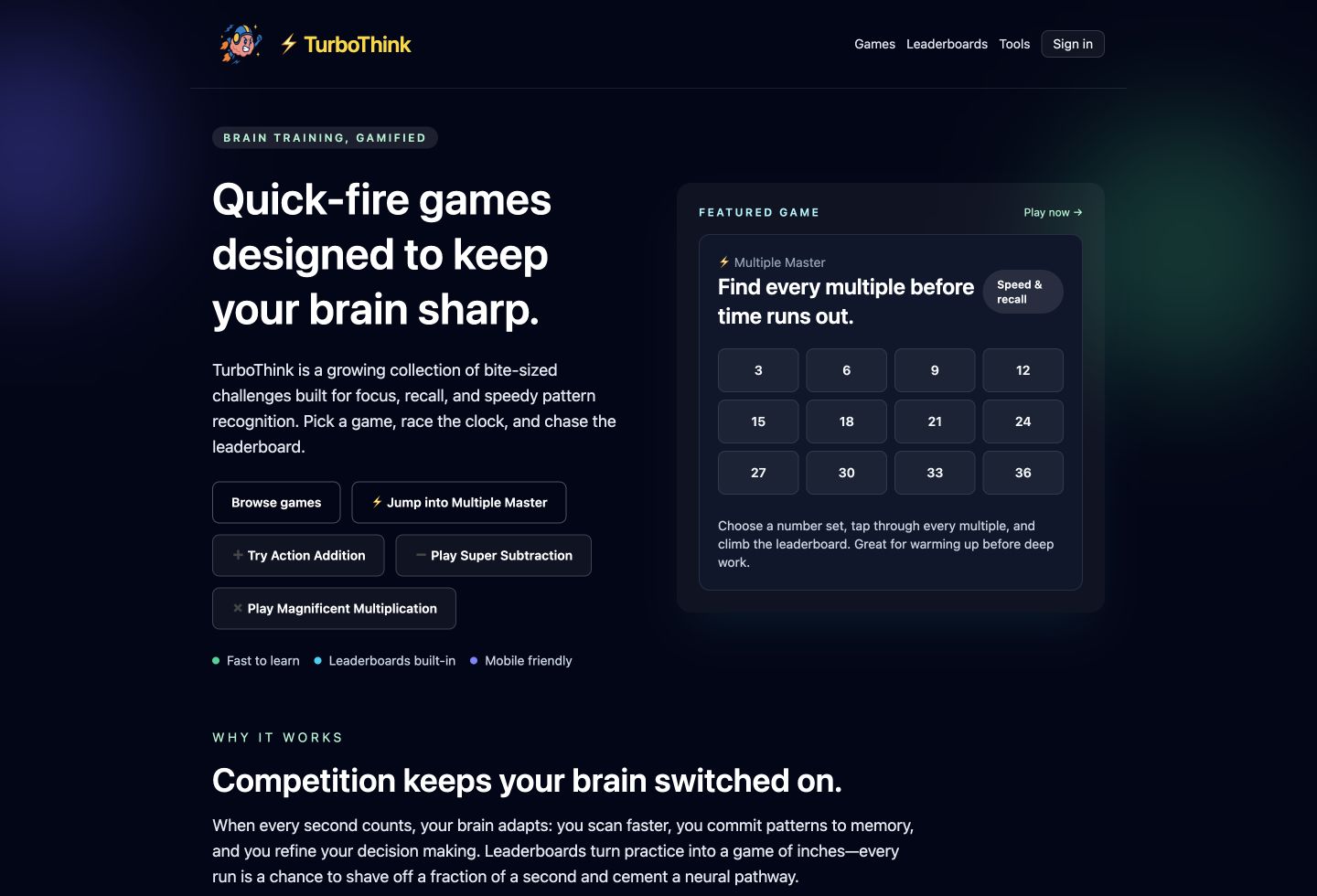 TurboThink.app website screenshot